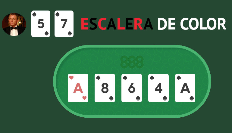 Escalera de color poker