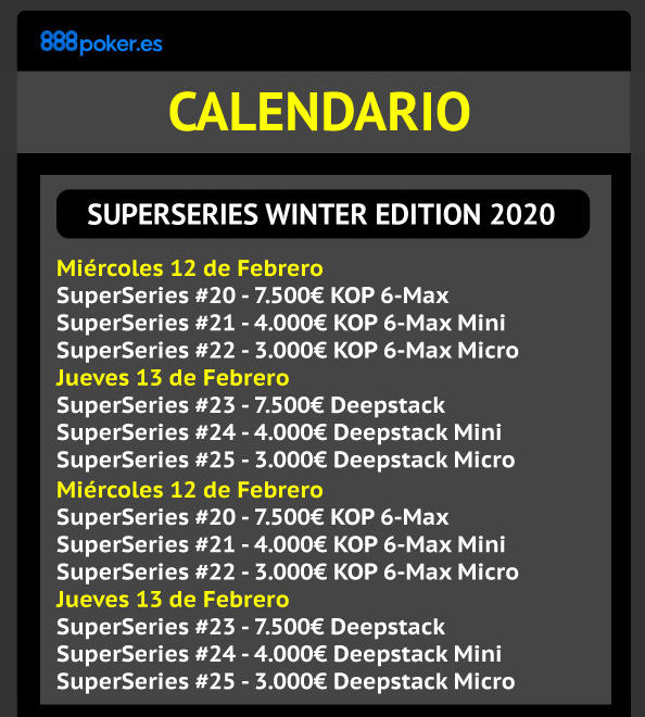 Calendario Super Series