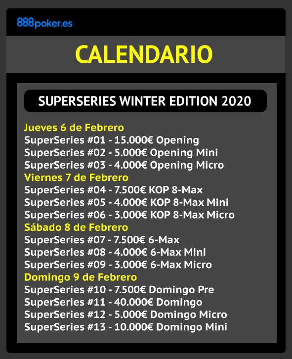 Calendario SuperSeries Winter 1