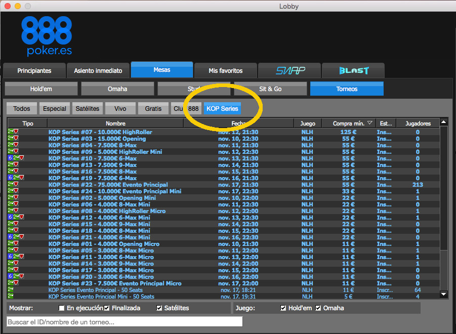 KOP Series 888poker