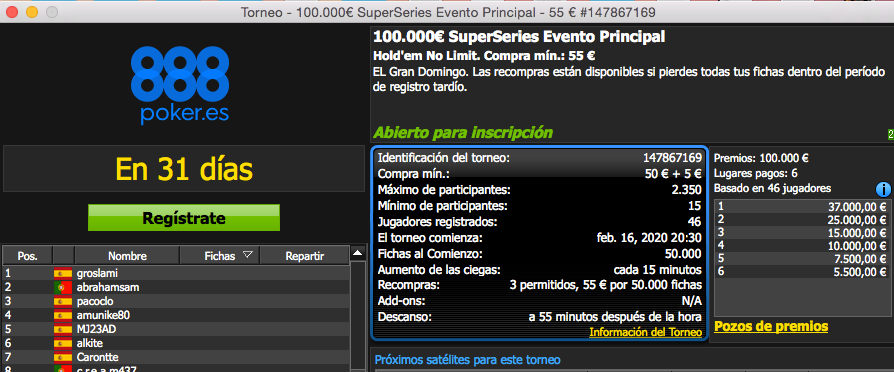 Evento Principal SuperSeries Winter 2020