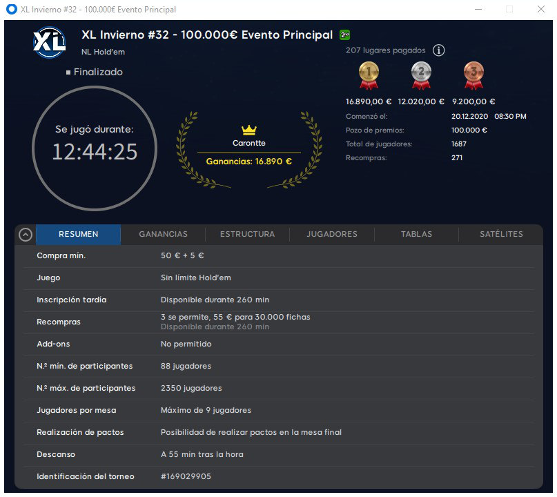 Evento Principal de las XL Series