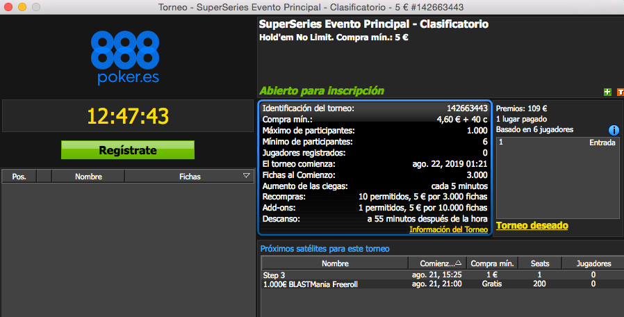 Clasificatorio SuperSeries Evento Principal