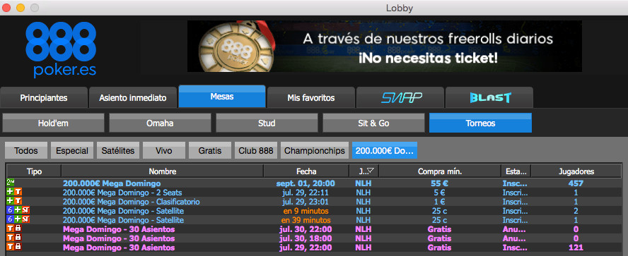 Satelites online Mega Domingo