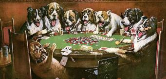 Perros jugando al poker