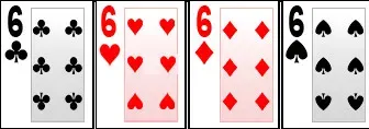 Baraja de cartas de poker seises