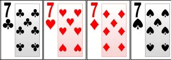 Baraja de poker sietes