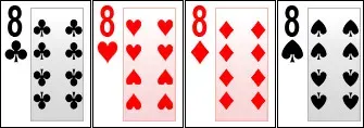 Baraja de cartas de poker ochos