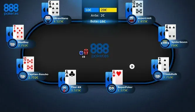 Seven Card Stud Hi Lo Cartas de Poker
