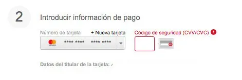 Codigo seguridad Mastercard Poker