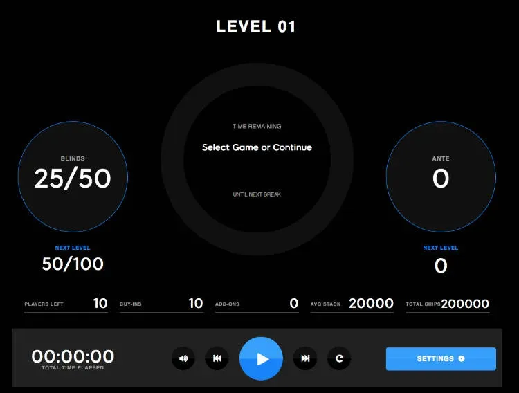 Software ayuda de poker time clock