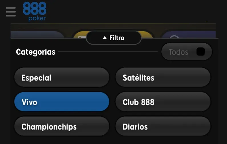 Torneos en Vivo 888 Poker