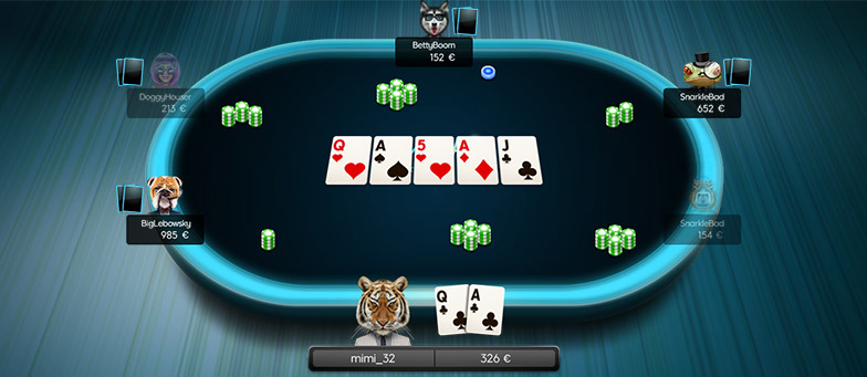 Mesas de poker online